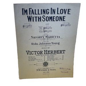 I'm Falling In Love With Someone Sheet Music in F 1910 M. Witmark & Sons 11769